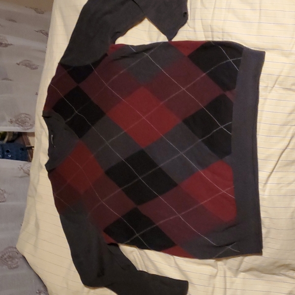 Gray and Red Sweater
